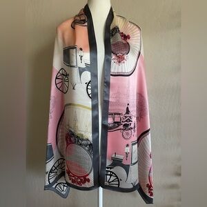 Satin silk elegant scarf